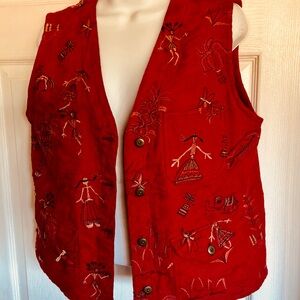 CHICO’S….Embroidered Vest
